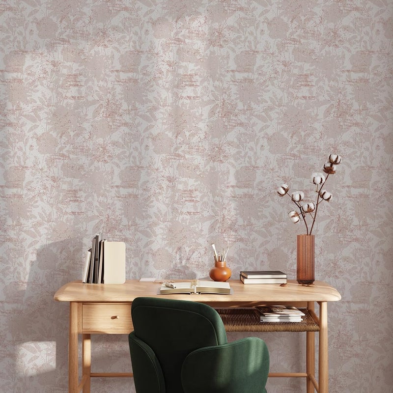Tempaper Dusted Pink Garden Floral Removable Peel and Stick Floral Wallpaper, 20.5 in X 16.5 ft, Made in the USA - Image 4